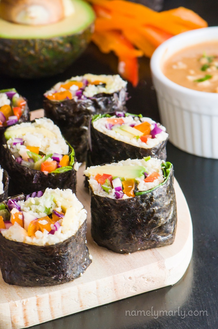 Vegan-Sushi-with-Cauliflower-Rice