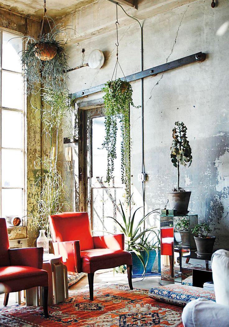 Creatice Boho Industrial Interior for Small Space