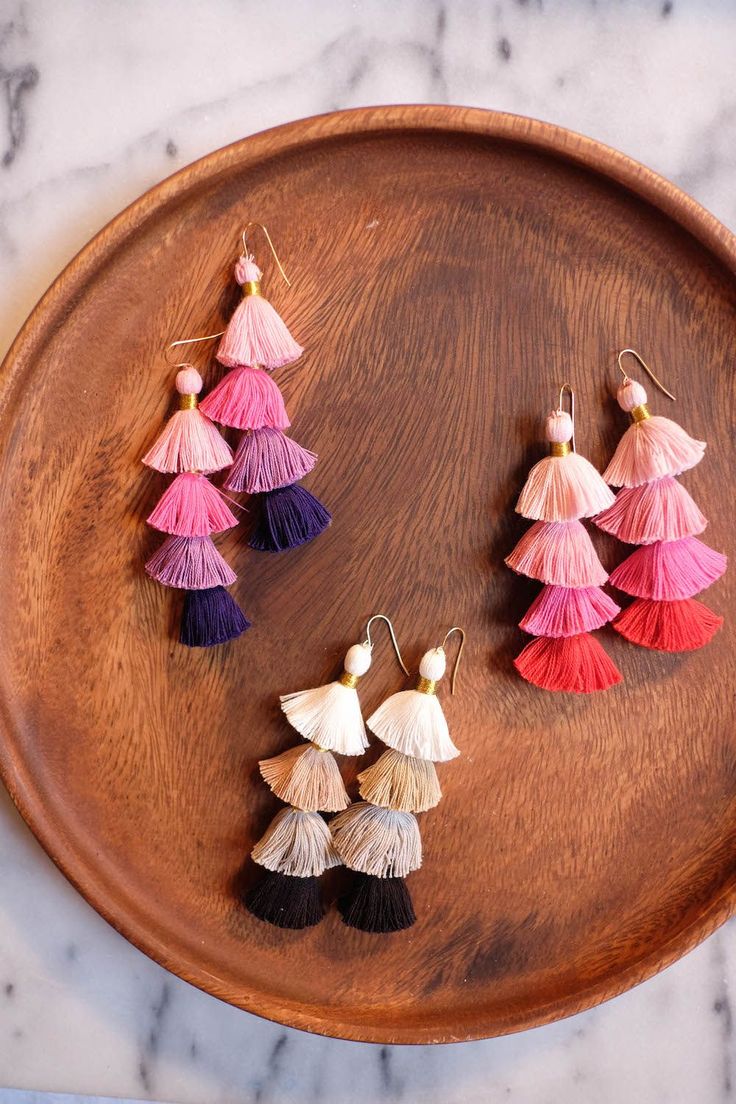 Multicolor-Tassel-Earrings