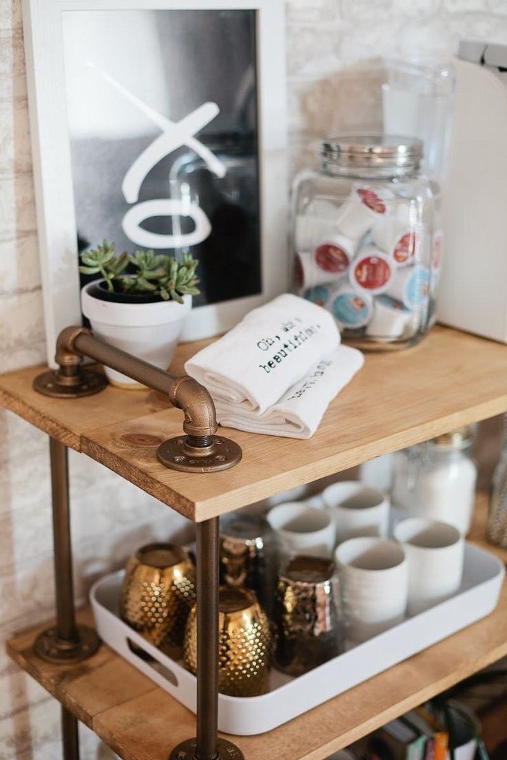 Rolling-Shelf-Coffee-Station