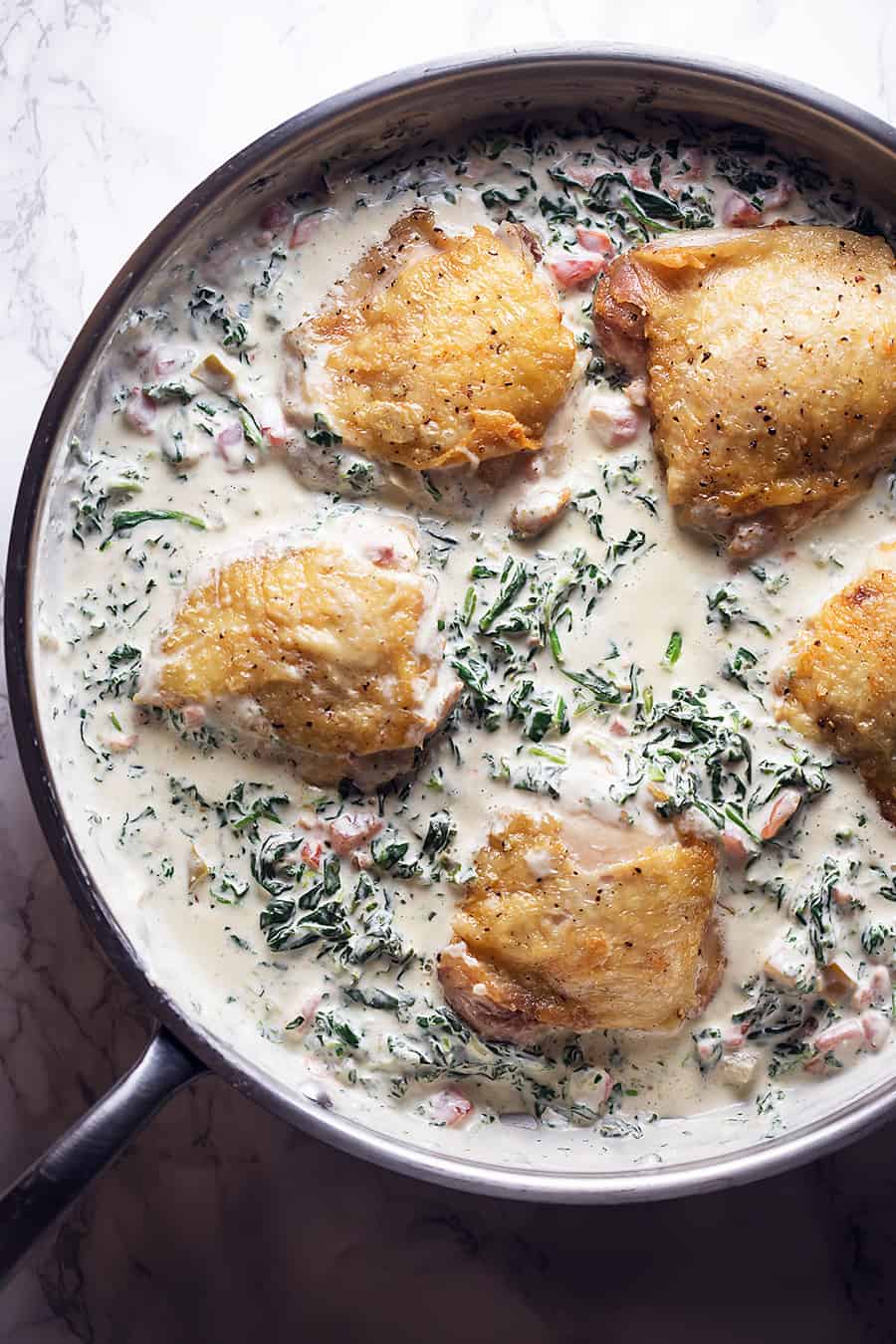 Chicken-Thighs-with-Creamed-Spinach