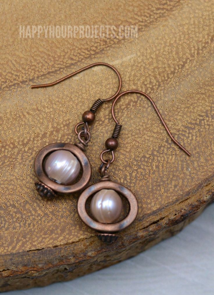 Copper-and-Pearl-Earrings