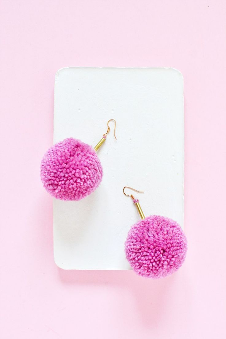 Pom-Pom-Brass-Earrings