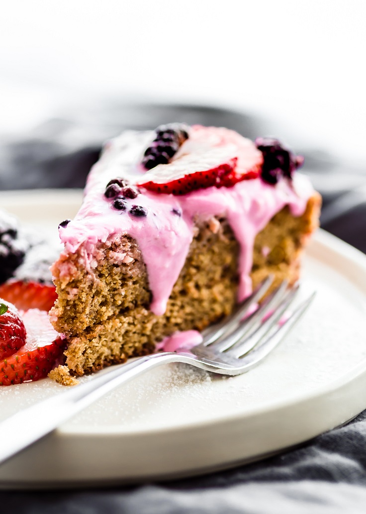 Berry-Yogurt-Frosted-Flourless-Cake