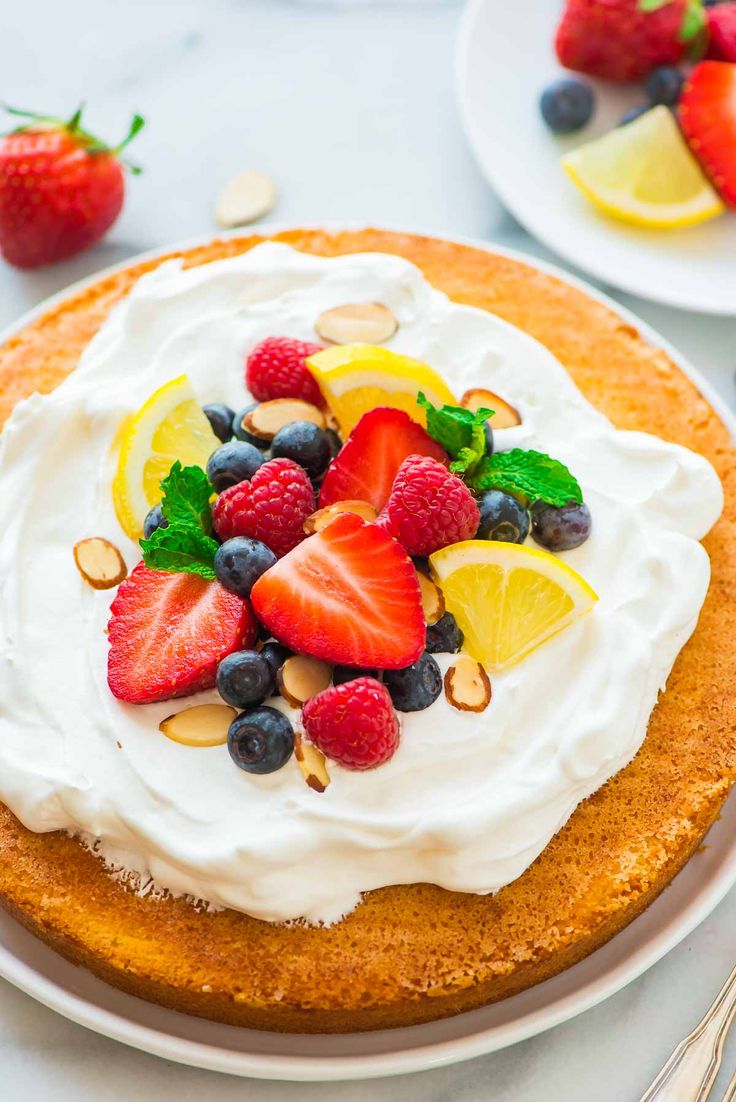 Lemon-Almond-Cake-with-Fresh-Berries