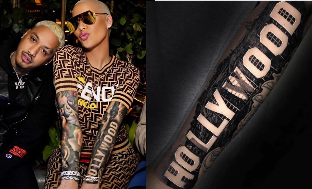 Amber Rose Makes Bold Statement With Wiz Khalifa Tattoo Coverup  PopStarTats