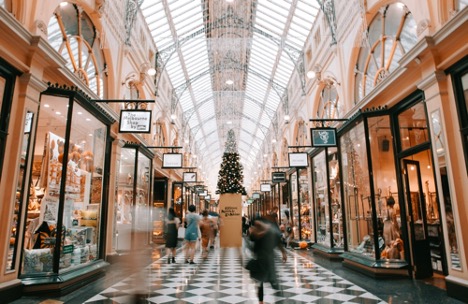 A mall with variety of stores.