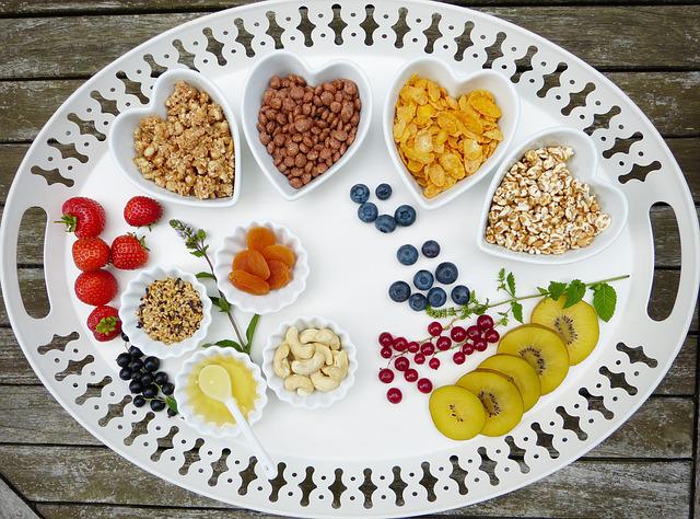 A variety of healthy delicious food in a plate.