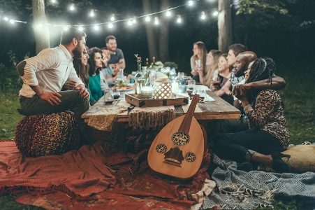 People enjoying the party.