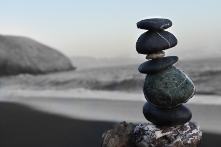 Stones stacked up.